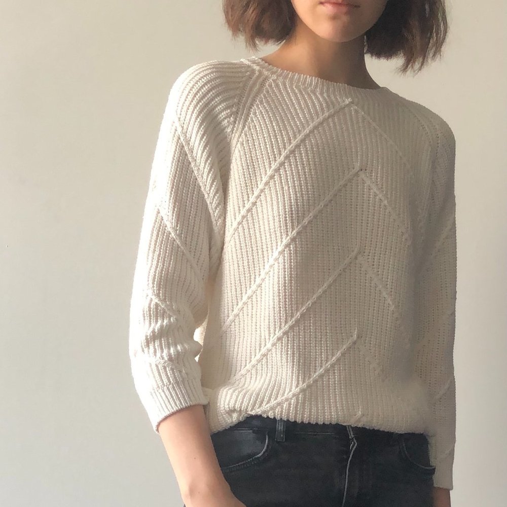 White acrylic sweater